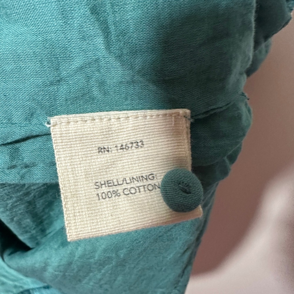 NWT MIRTH Field Top & Shorts Set Womens Small Teal Stitch Cotton Handmade Boho - Picture 6 of 11